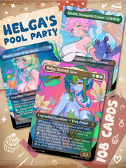 Helga's Pool Party Commander Deck! 108 Double-Sided Cards
