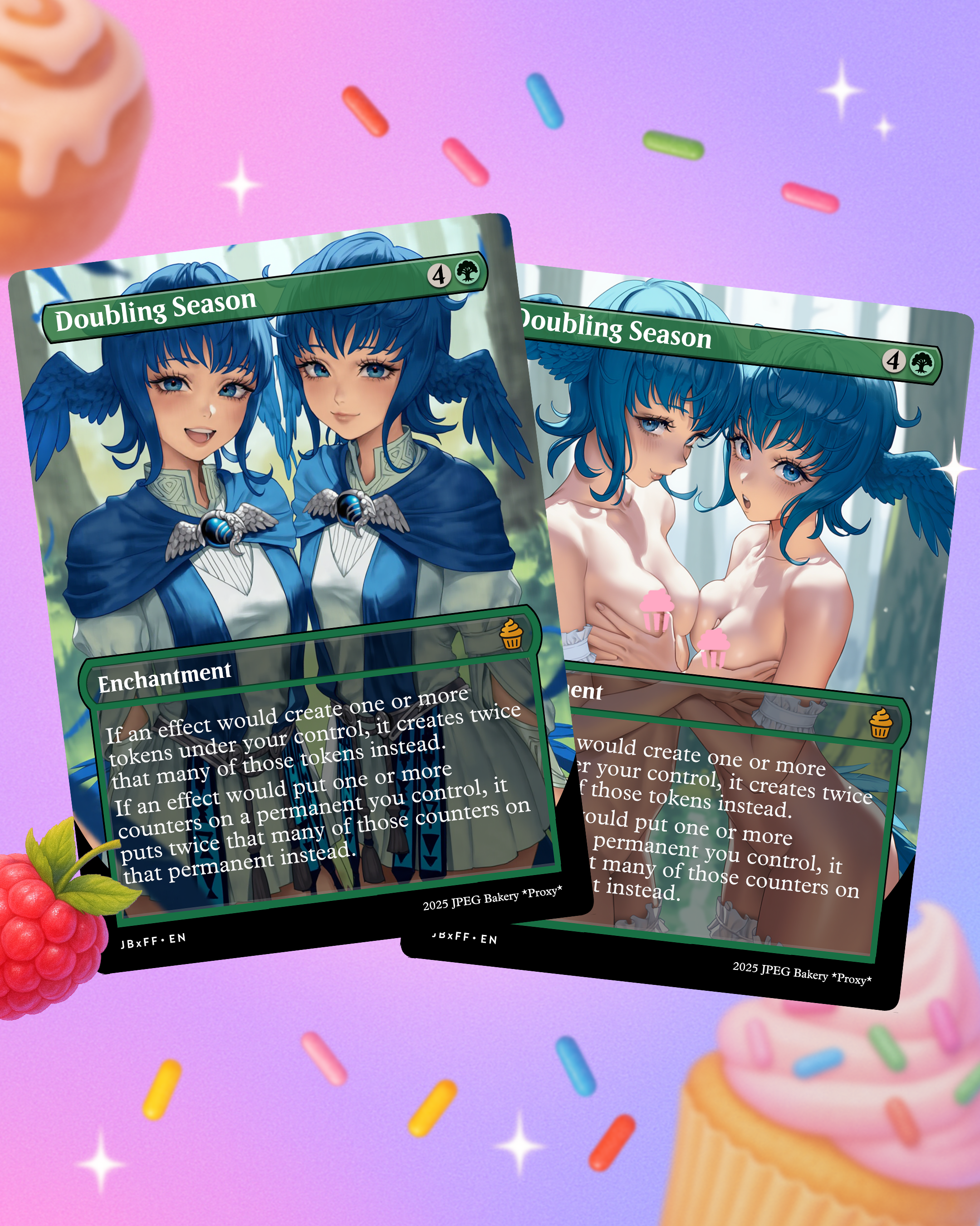 Doubling Season x Meteion | MTG x Final Fantasy Proxy Card