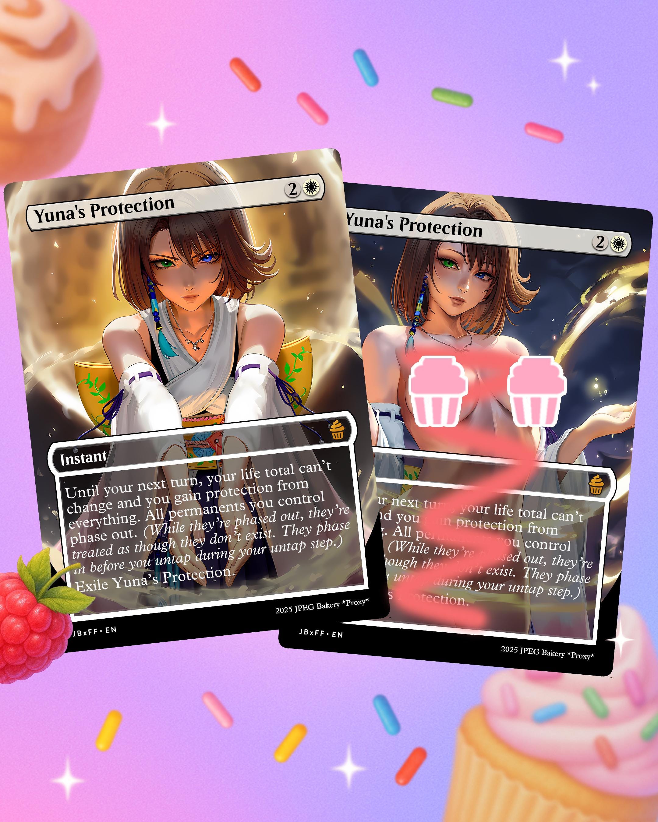 Teferi's Protection x Yuna | MTG x Final Fantasy Proxy Card