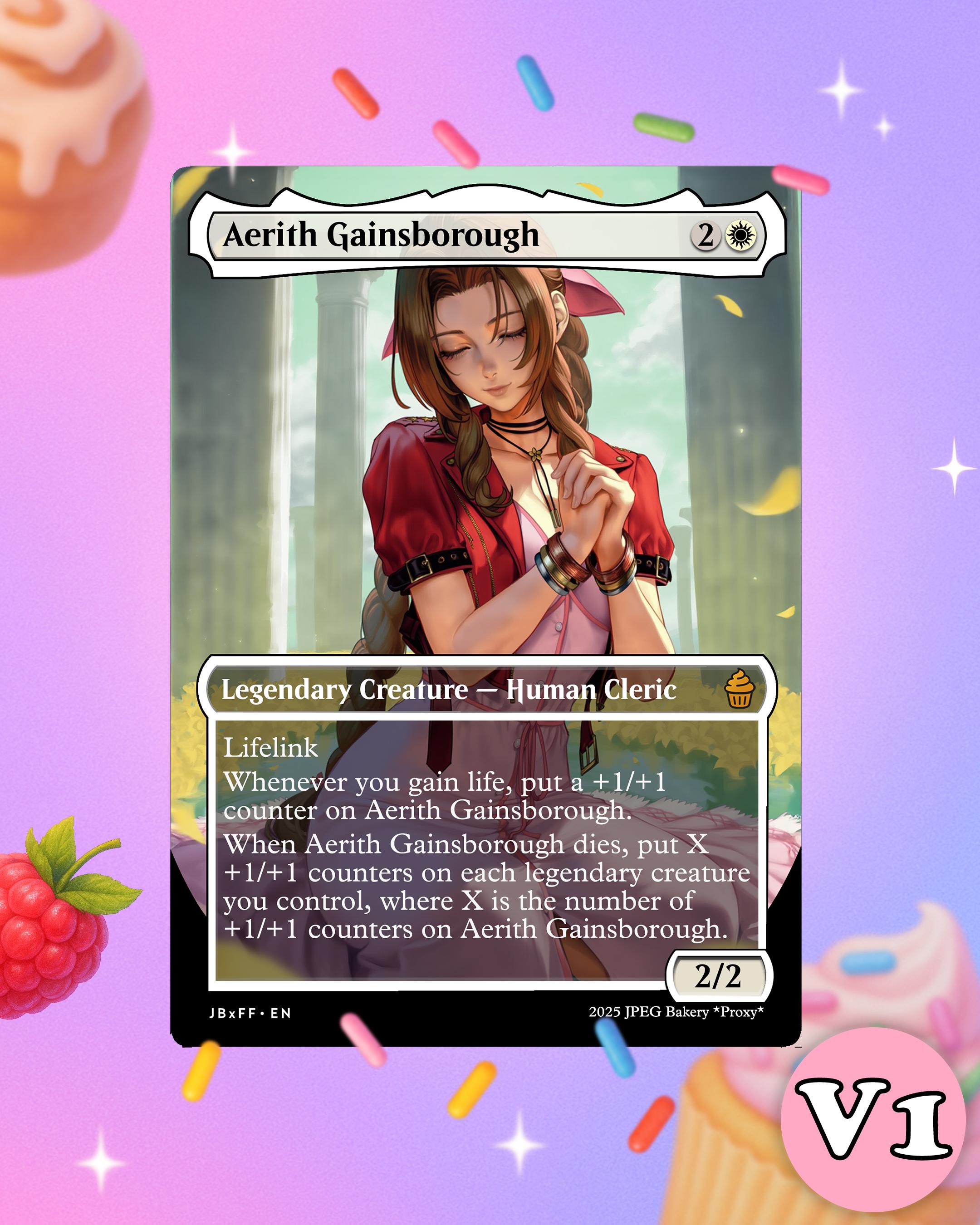 Aerith Gainsborough | Proxy Card | MTG x Final Fantasy Aerith