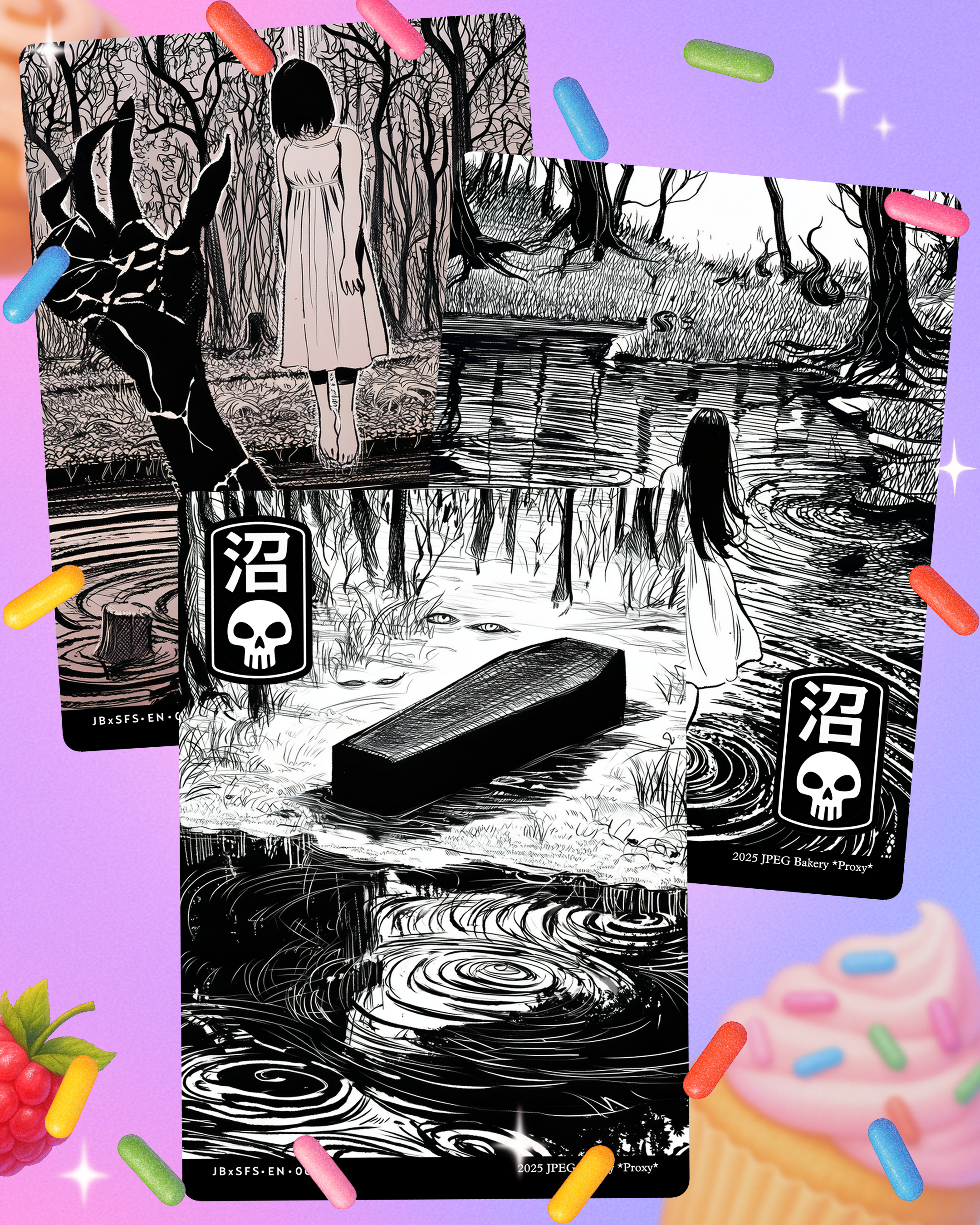 Junji Ito Horror Swamps | Double Sided Cards 🍑