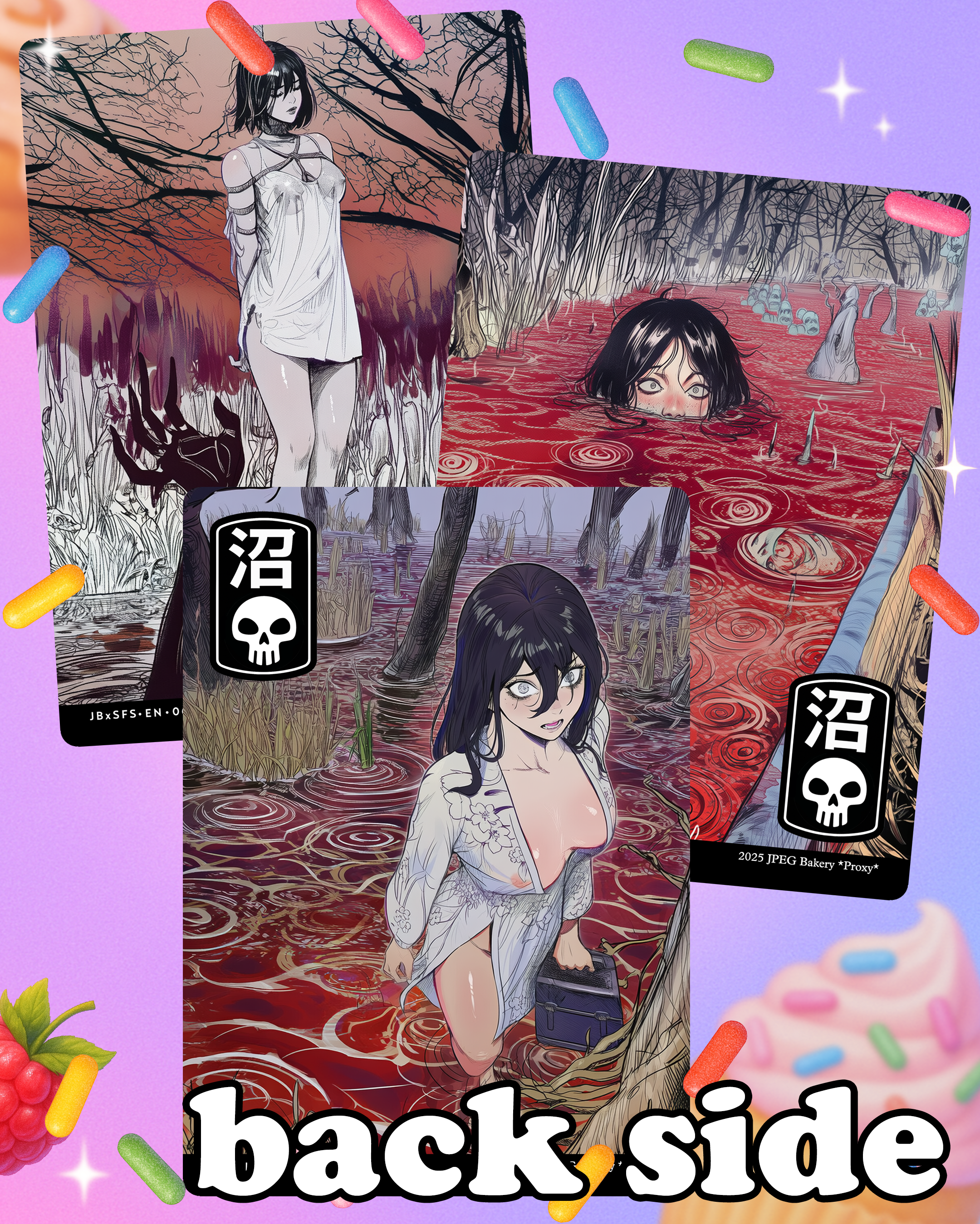 Junji Ito Horror Swamps | Double Sided Cards 🍑